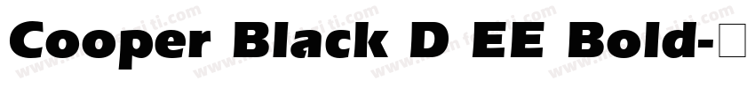 Cooper Black D EE Bold字体转换